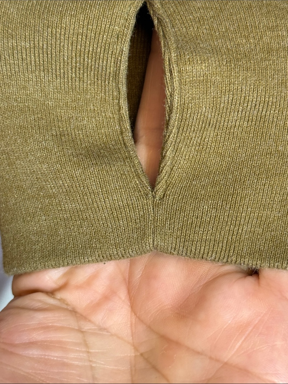 We The Free Olive Camo Henley Waffle Long Sleeve Top - Picture 7 of 10